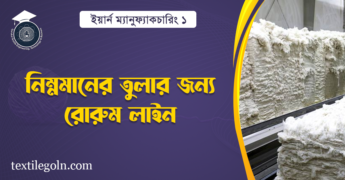  নিম্নমানের তুলার জন্য রোরুম লাইন